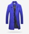 Pánský dlouhý zimní kabát J3062 modrá