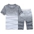 Pánsky dvojfarebný set - Tričko a kraťasy J2767 sivá