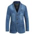 Pánský džínový kabát modrá