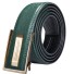 Pánský kožený pásek L362 tmavě zelená