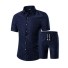 Pánský módní set - Košile a kraťasy J3370 3