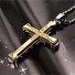 Pánský náhrdelník s křížem D113 zlatá