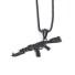 Pánsky náhrdelník s pištoľou D310 čierna
