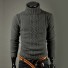 Pánsky pletený sveter J1557 tmavo sivá