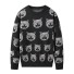 Pánsky sveter mačky čierna