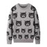Pánsky sveter mačky sivá