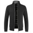 Pánsky sveter na zips čierna