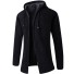 Pánsky sveter na zips F178 čierna