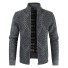 Pánsky sveter na zips F208 tmavo sivá