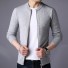 Pánsky sveter na zips F273 sivá