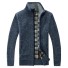 Pánsky sveter na zips S62 modrá