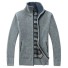 Pánsky sveter na zips S62 svetlo sivá