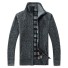 Pánsky sveter na zips S62 tmavo sivá
