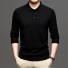Pánsky sveter s golierom F244 čierna