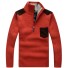 Pánský svetr s kapsou červená