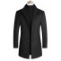 Pánsky vlnený kabát čierna