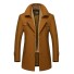 Pánsky zimný vlnený kabát S61 svetlo hnedá