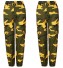 Pantaloni de camuflaj de damă J2825 galben