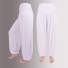 Pantaloni harem pentru femei D7 alb