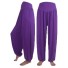 Pantaloni harem pentru femei D7 violet închis