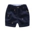 Pantaloni scurți de bumbac pentru băieți cu ancore albastru