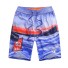 Pantaloni scurți de plajă pentru băieți cu imprimeu ocean J1326 albastru inchis