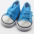 Pantofi cu velcro pentru o păpușă albastru