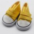 Pantofi cu velcro pentru o păpușă galben
