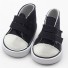 Pantofi cu velcro pentru o păpușă negru
