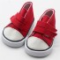 Pantofi cu velcro pentru o păpușă roșu