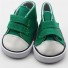 Pantofi cu velcro pentru o păpușă verde inchis