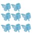 Papierový krúžok na obrúsky s motýľom 50 ks modrá