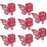 Papír szalvétagyűrű pillangóval 50 db piros