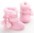 Papuci de iarnă pentru fete cu pompe roz