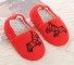 Papuci pentru copii cu zebră roșu