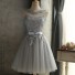 Partykleid aus Spitze grau