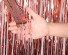 Partyvorhang mit Fransen 2,5 x 1 m rose gold