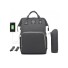 Pelenkázó hátizsák USB porttal fekete