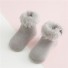 Pelzige Kindersocken A1492 grau