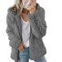 Pelziges Damen-Sweatshirt P1484 dunkelgrau