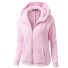 Pelziges Kapuzen-Sweatshirt für Damen rosa