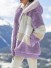 Pelzjacke für Damen P1344 lila