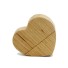 Pendrive drewniane serce jasny brąz