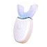 Periuță de dinți sonică în formă de U 360° Periuță inteligentă cu cap din silicon IPX7 Periuță de dinți electrică impermeabilă cu încărcare USB 6 x 2,5 x 11 cm alb