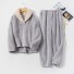 Pijamale calde de dama P3079 gri