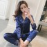 Pijamale dama P2587 albastru inchis