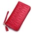 Pikowany portfel damski czerwony