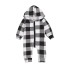 Plaid-Overall für Kleinkinder T2717 grau