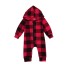 Plaid-Overall für Kleinkinder T2717 rot