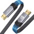 Płaski kabel połączeniowy HDMI 2.0 M / M 2 m szary